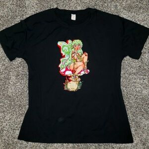 Fairy on A Mushroom| Trippy Hippie Graphic Tee